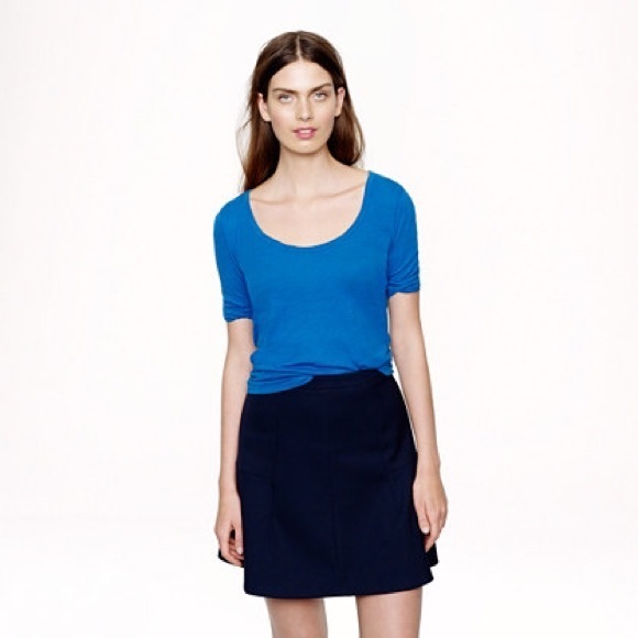 J. Crew NWOT Drapey Elbow Sleeve Tee DUSTY PINK Scoop Neck Top Shirt Medium - Picture 3 of 15